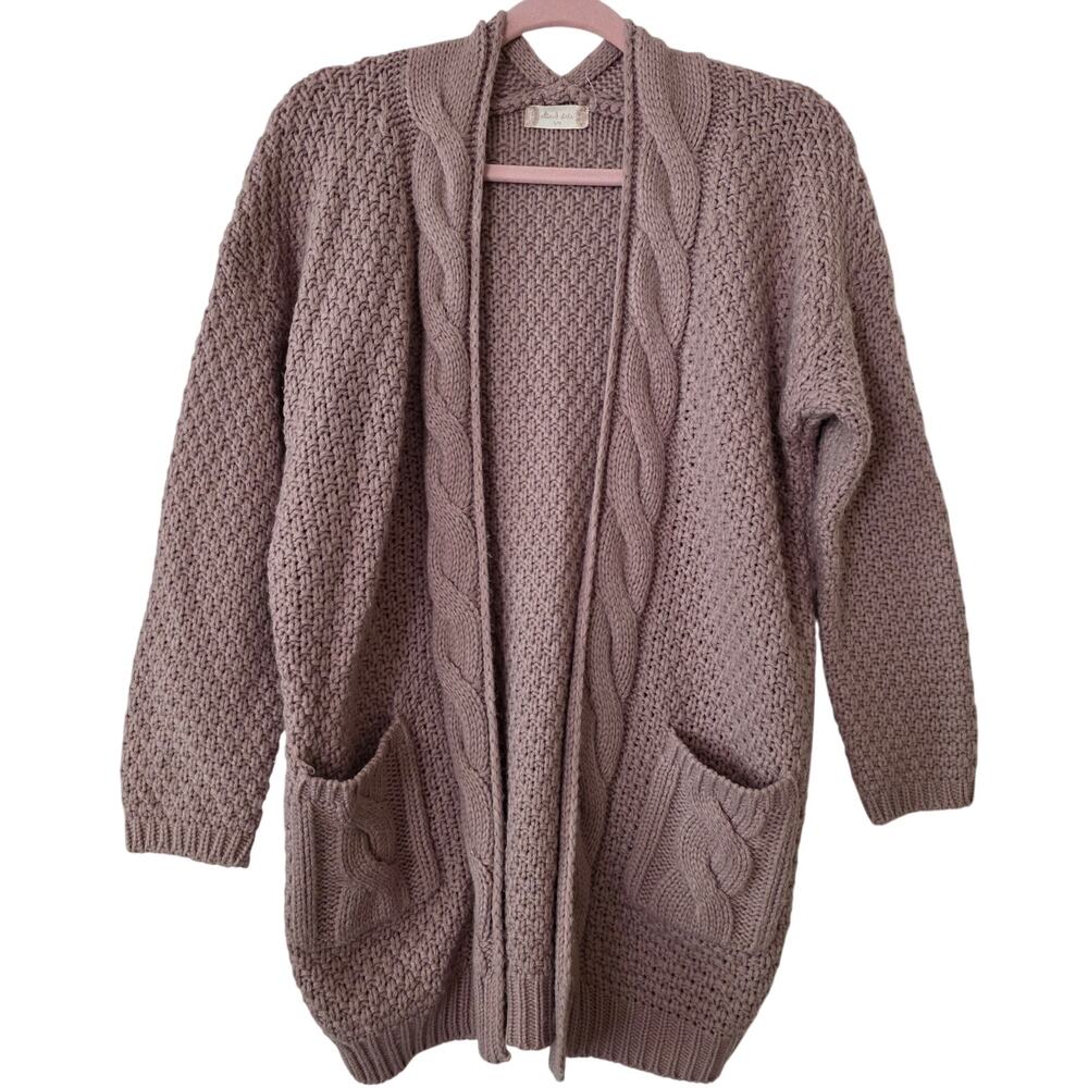 Altar'd State Mauve Pink Open-front Cardigan Sweater Size S/M